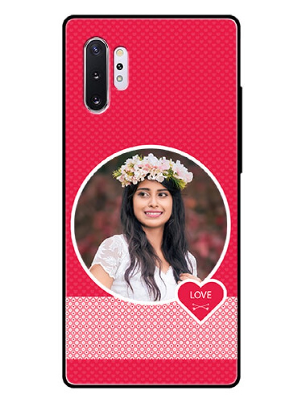 Custom Samsung Galaxy Note 10 Plus Personalised Glass Phone Case  - Pink Pattern Design