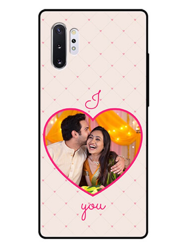Custom Samsung Galaxy Note 10 Plus Custom Glass Mobile Case  - Heart Shape Design
