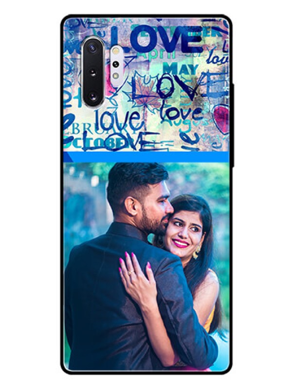 Custom Samsung Galaxy Note 10 Plus Custom Glass Mobile Case  - Colorful Love Design