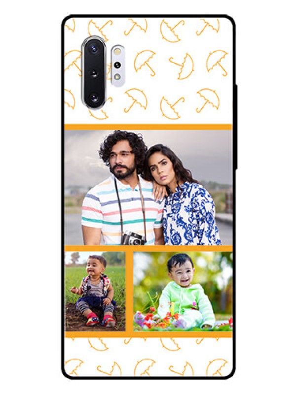 Custom Samsung Galaxy Note 10 Plus Custom Glass Mobile Case  - Yellow Pattern Design