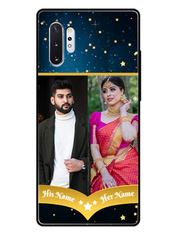 Custom Samsung Galaxy Note 10 Plus Custom Glass Phone Case  - Galaxy Stars Backdrop Design