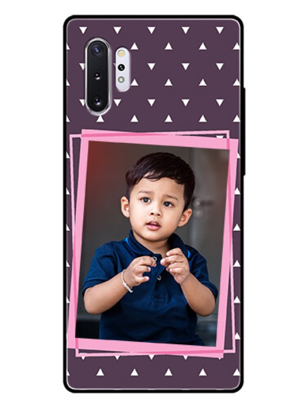 Custom Samsung Galaxy Note 10 Plus Custom Glass Mobile Case  - Triangle Pattern Dotted Design