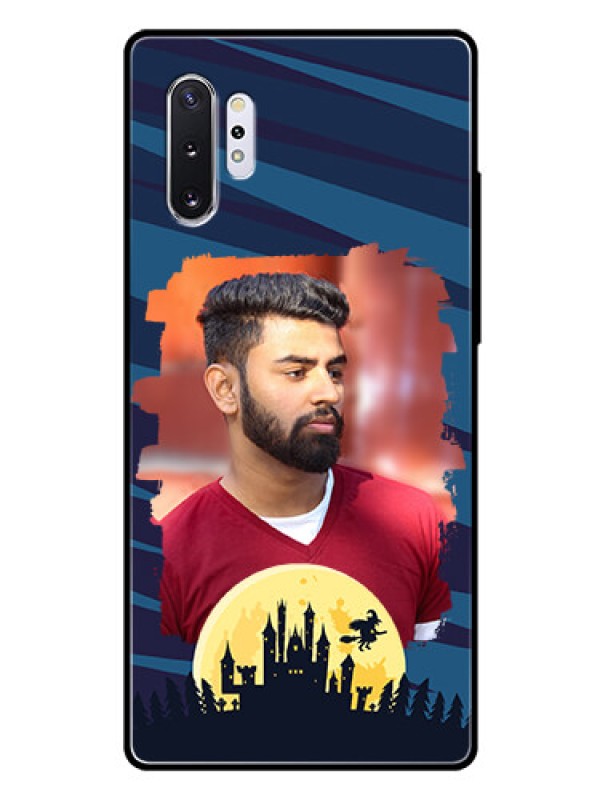 Custom Samsung Galaxy Note 10 Plus Photo Printing on Glass Case  - Halloween Witch Design 