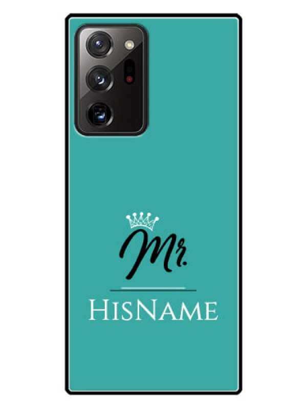 Custom Galaxy Note 20 Ultra Custom Glass Phone Case Mr with Name