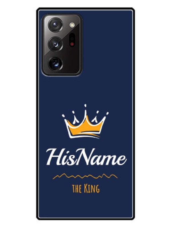 Custom Galaxy Note 20 Ultra Glass Phone Case King with Name
