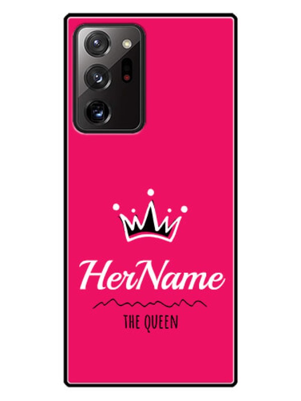 Custom Galaxy Note 20 Ultra Glass Phone Case Queen with Name