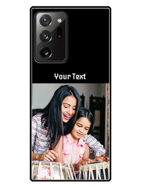 Custom Galaxy Note 20 Ultra Photo with Name on Glass Phone Case