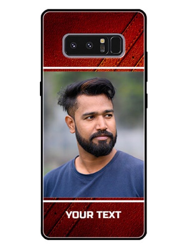 Custom Galaxy Note 8 Personalized Glass Phone Case  - Leather Phone Case Design