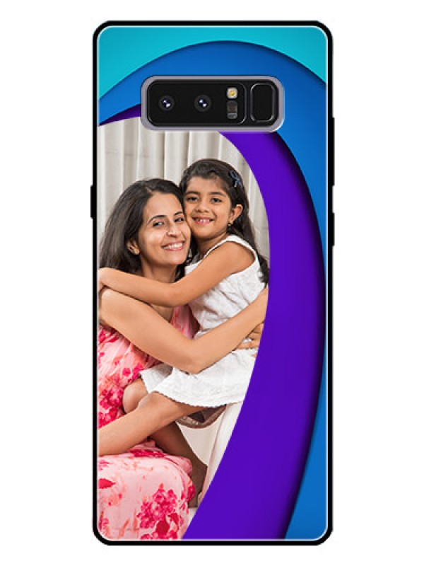 Custom Galaxy Note 8 Photo Printing on Glass Case  - Simple Pattern Design