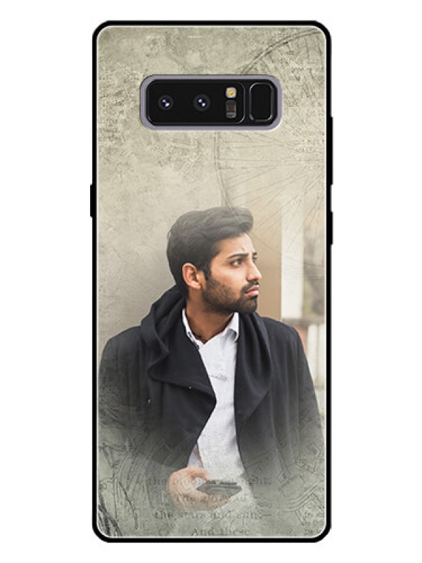 Custom Galaxy Note 8 Custom Glass Phone Case  - with vintage design