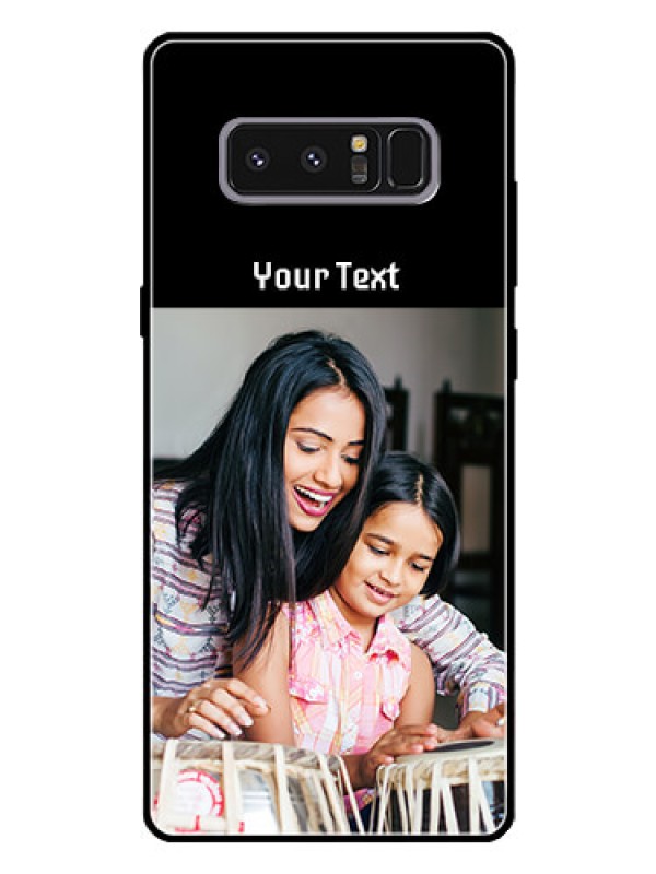 Custom Galaxy Note 8 Photo with Name on Glass Phone Case