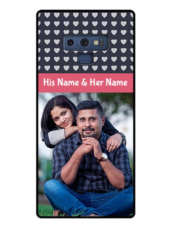 Custom Galaxy Note 9 Custom Glass Mobile Case  - Love Symbols Design