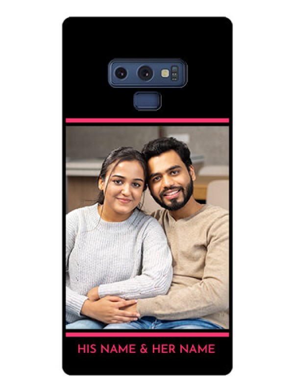 Custom Galaxy Note 9 Custom Glass Mobile Case  - with Add Text Design