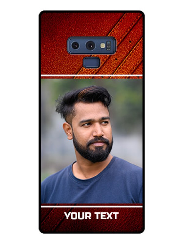 Custom Galaxy Note 9 Personalized Glass Phone Case  - Leather Phone Case Design