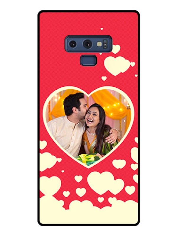 Custom Galaxy Note 9 Custom Glass Mobile Case  - Love Symbols Phone Cover Design