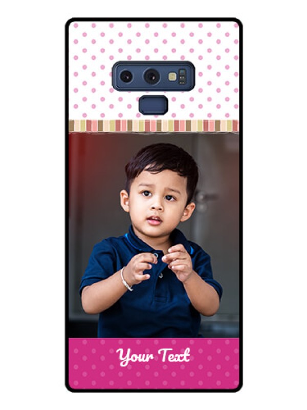 Custom Galaxy Note 9 Photo Printing on Glass Case  - Cute Girls Cover Design