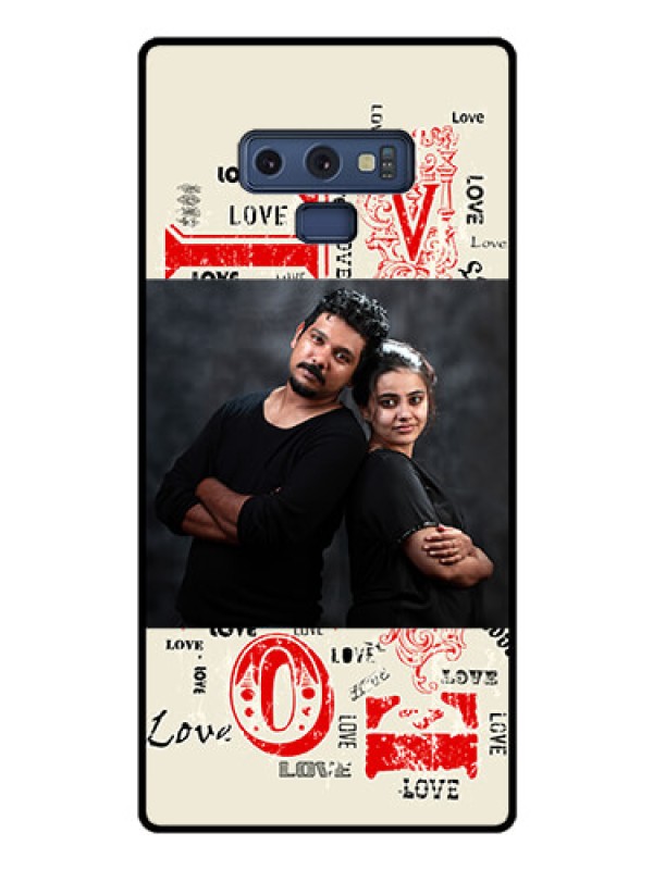 Custom Galaxy Note 9 Photo Printing on Glass Case  - Trendy Love Design Case