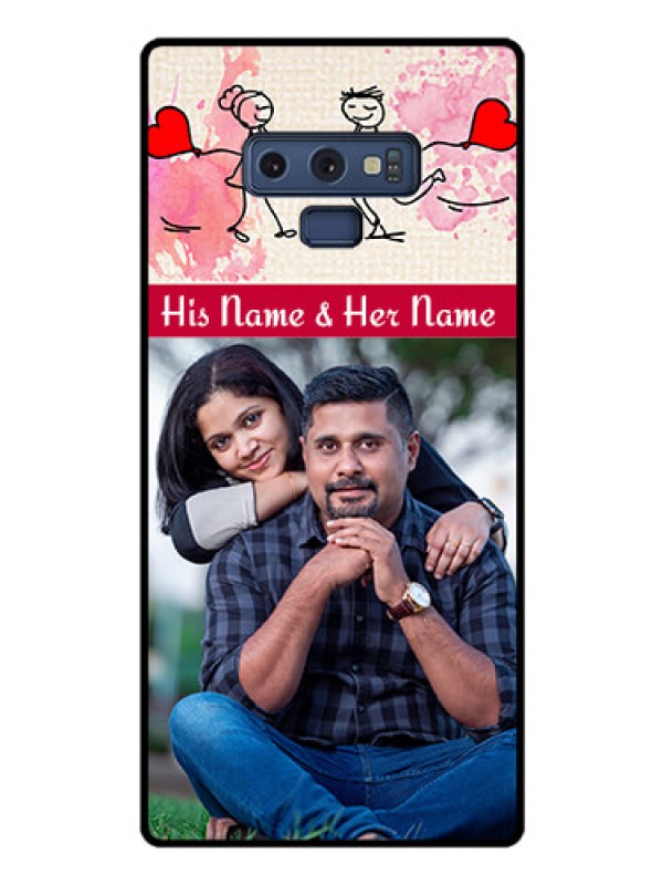 Custom Galaxy Note 9 Photo Printing on Glass Case  - You and Me Case Design