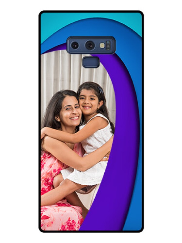 Custom Galaxy Note 9 Photo Printing on Glass Case  - Simple Pattern Design
