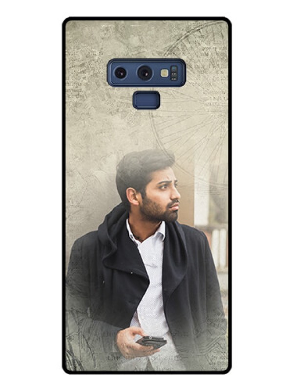 Custom Galaxy Note 9 Custom Glass Phone Case  - with vintage design