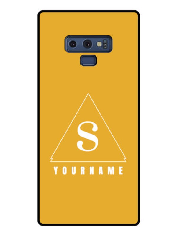 Custom Galaxy Note 9 Personalized Glass Phone Case - simple triangle Design