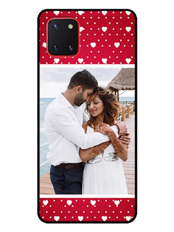 Custom Galaxy Note10 Lite Photo Printing on Glass Case - Hearts Mobile Case Design