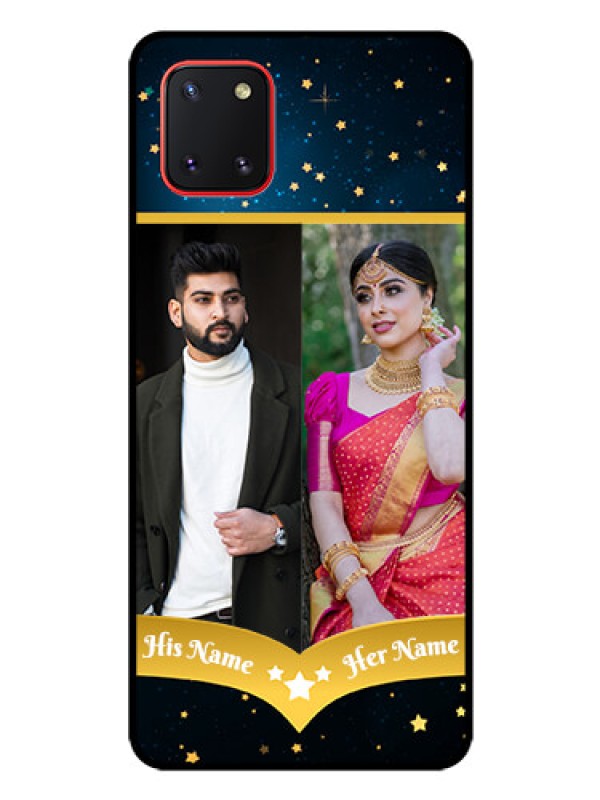 Custom Galaxy Note10 Lite Custom Glass Phone Case - Galaxy Stars Backdrop Design