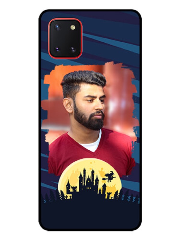 Custom Galaxy Note10 Lite Photo Printing on Glass Case - Halloween Witch Design 