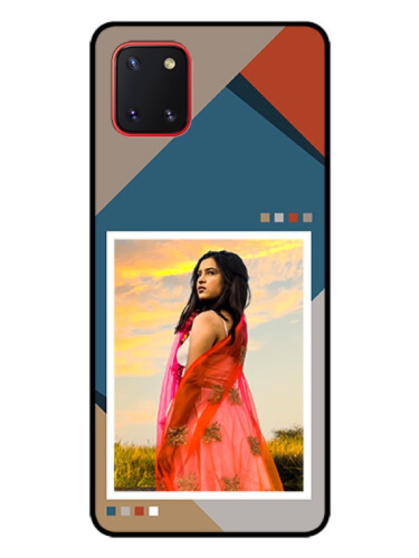 Custom Galaxy Note10 Lite Personalized Glass Phone Case - Retro color pallet Design
