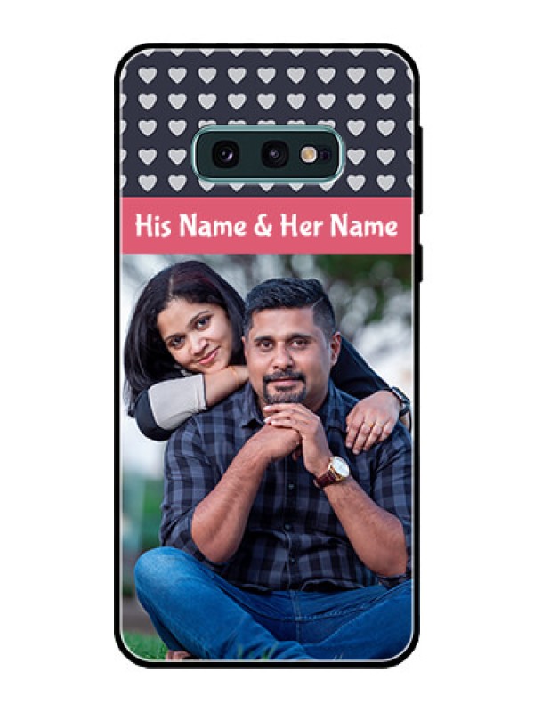 Custom Galaxy S10e Custom Glass Mobile Case  - Love Symbols Design