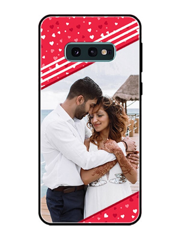 Custom Galaxy S10e Custom Glass Mobile Case  - Valentines Gift Design