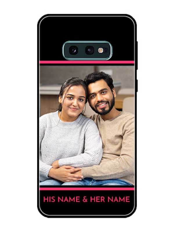 Custom Galaxy S10e Custom Glass Mobile Case  - with Add Text Design