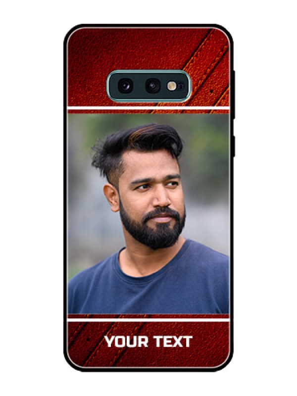 Custom Galaxy S10e Personalized Glass Phone Case  - Leather Phone Case Design