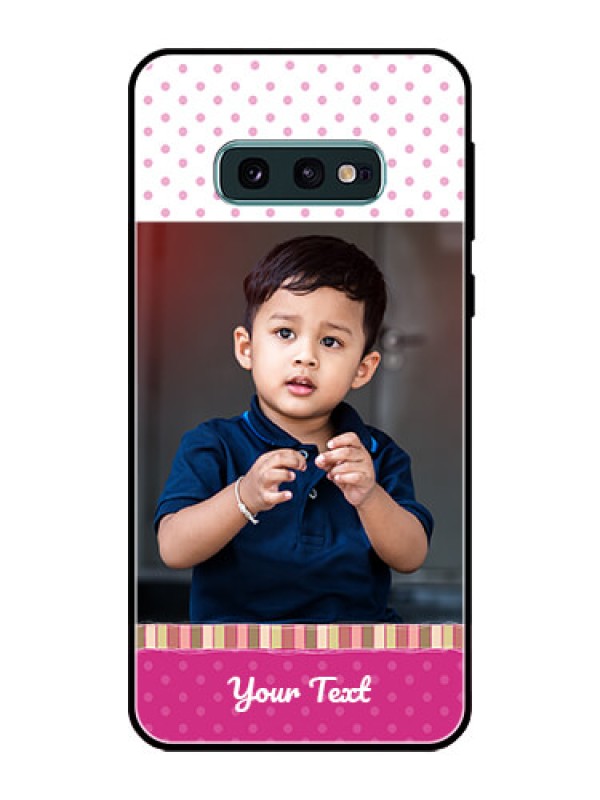 Custom Galaxy S10e Photo Printing on Glass Case  - Cute Girls Cover Design