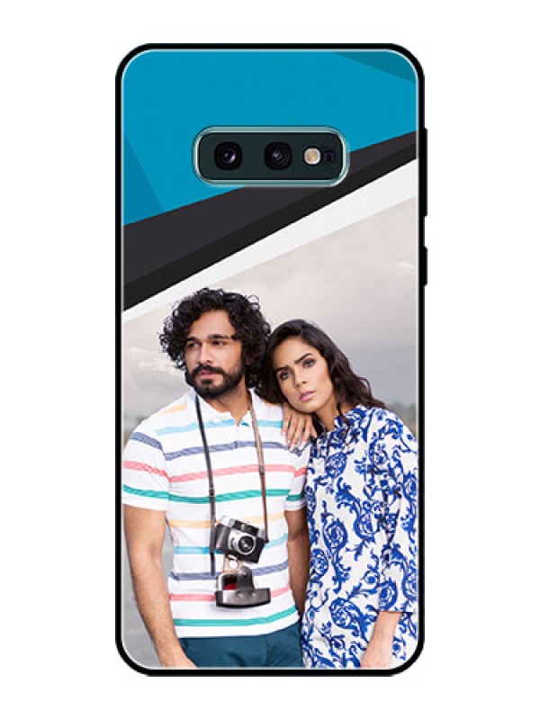 Custom Galaxy S10e Photo Printing on Glass Case  - Simple Pattern Photo Upload Design