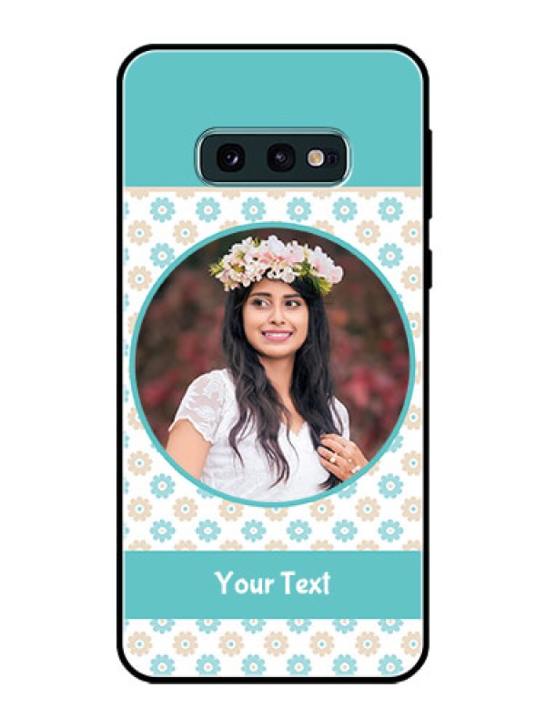 Custom Galaxy S10e Custom Glass Mobile Case  - Beautiful Flowers Design
