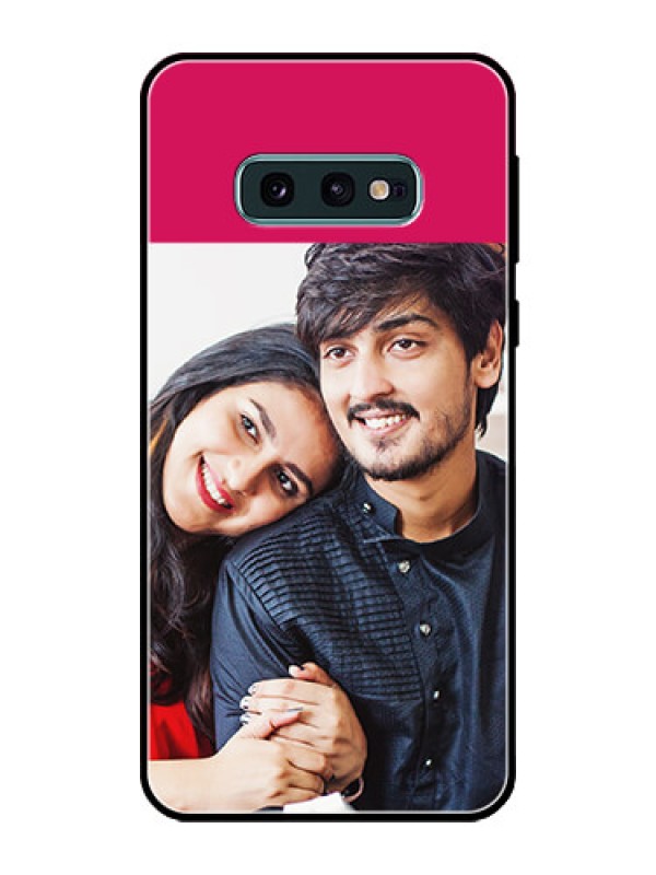 Custom Galaxy S10e Custom Glass Mobile Case  - Anniversary Cover Design