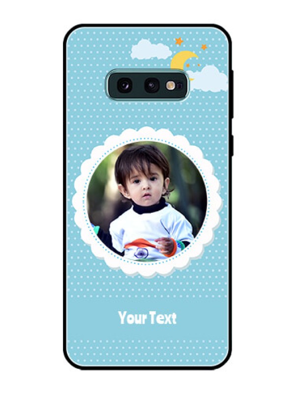 Custom Galaxy S10e Personalised Glass Phone Case  - Violet Pattern Design
