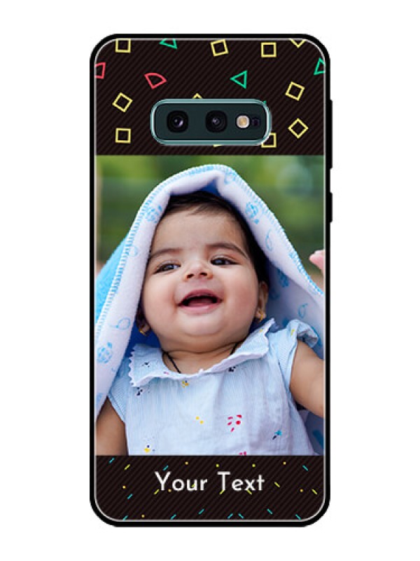 Custom Galaxy S10e Custom Glass Phone Case  - with confetti birthday design