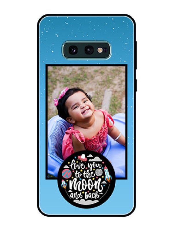 Custom Galaxy S10e Custom Glass Mobile Case  - Wave Pattern Colorful Design