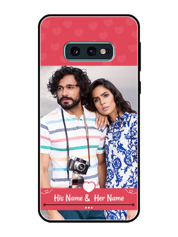 Custom Galaxy S10e Photo Printing on Glass Case  - Simple Love Design