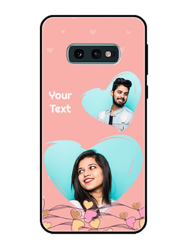 Custom Galaxy S10e Custom Glass Mobile Case  - Love Doodle Design