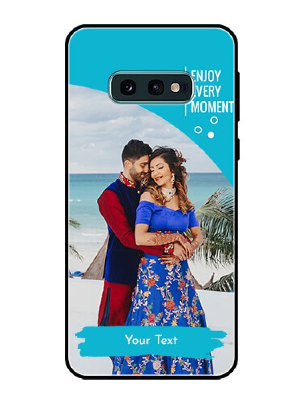 Custom Galaxy S10e Custom Glass Mobile Case  - Happy Moment Design