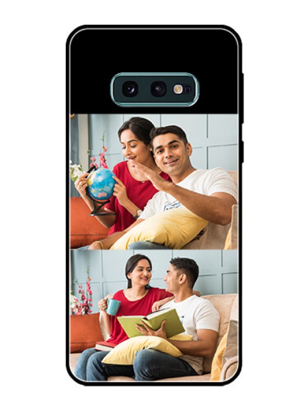 Custom Galaxy S10e 2 Images on Glass Phone Cover