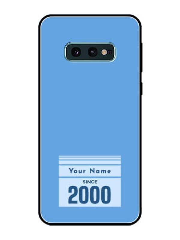 Custom Galaxy S10e Custom Glass Mobile Case - Custom Year of birth Design