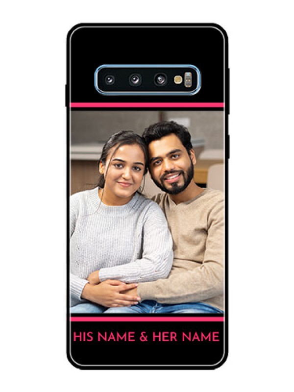 Custom Galaxy S10 Custom Glass Mobile Case  - with Add Text Design