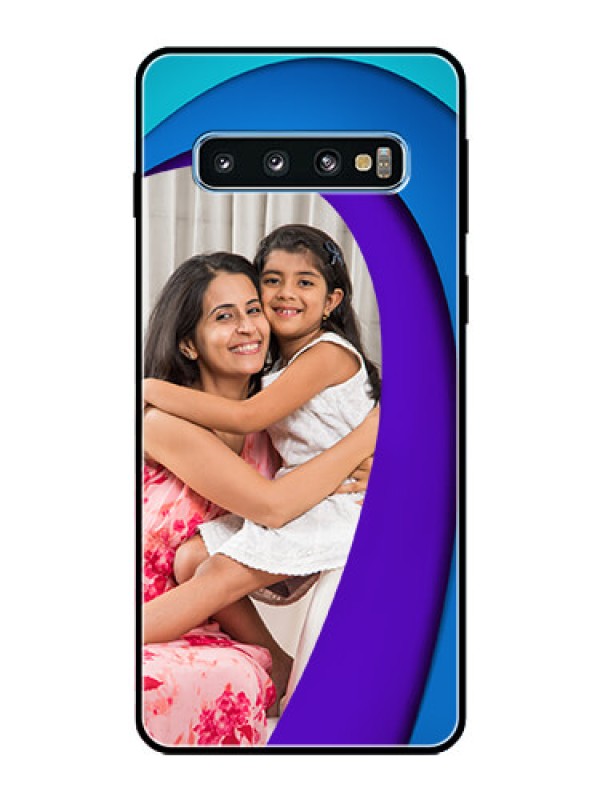 Custom Galaxy S10 Photo Printing on Glass Case  - Simple Pattern Design