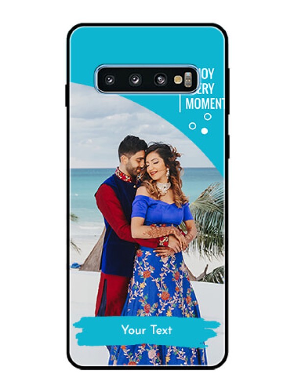 Custom Galaxy S10 Custom Glass Mobile Case  - Happy Moment Design