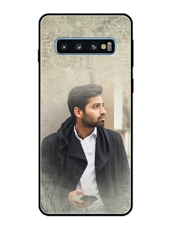 Custom Galaxy S10 Custom Glass Phone Case  - with vintage design