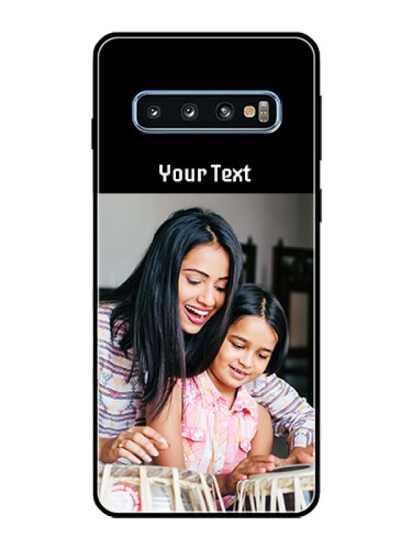 Custom Galaxy S10 Photo with Name on Glass Phone Case